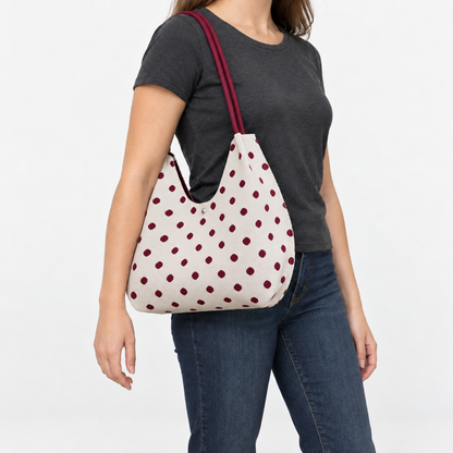 Polly Stretch Shoulder Bag, Polka Dot Pattern | Hudson & Wells