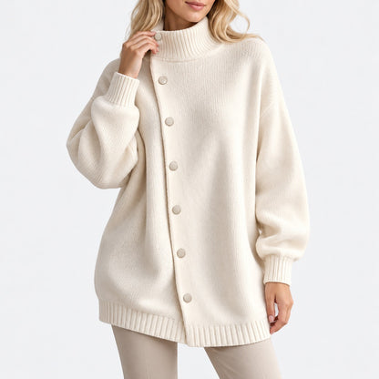 Prudence Relaxed Fit Longline Cardigan — Off White | Hudson & Wells