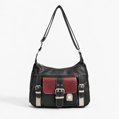 Ramona Women's Soft Buckle-Front Crossbody Bag, Zip Top | Hudson & Wells