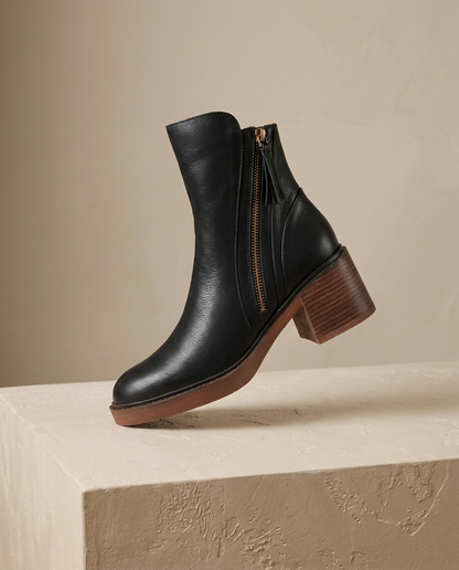 Raven Side-Zip Block Heel | Hudson & Wells