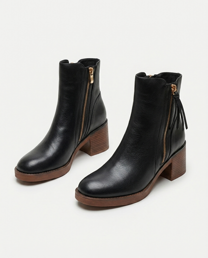 Raven Side-Zip Block Heel | Hudson & Wells