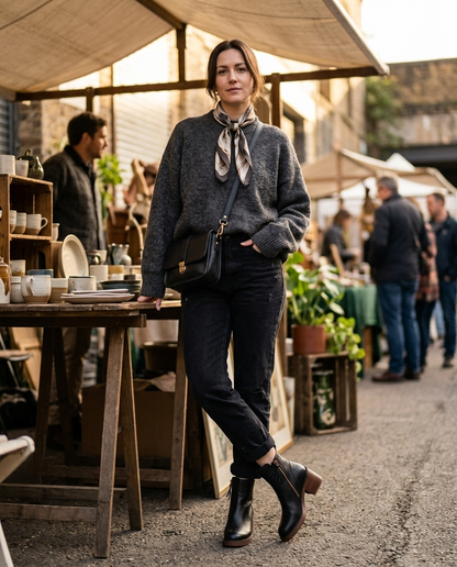 Raven Side-Zip Block Heel | Hudson & Wells