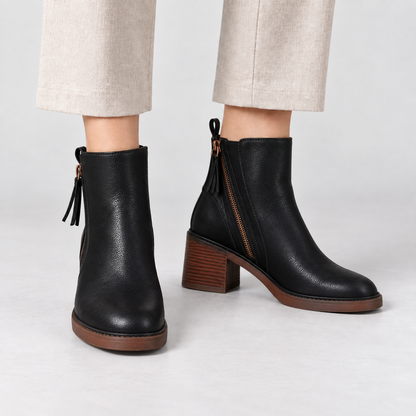 Raven Side-Zip Block Heel | Hudson & Wells