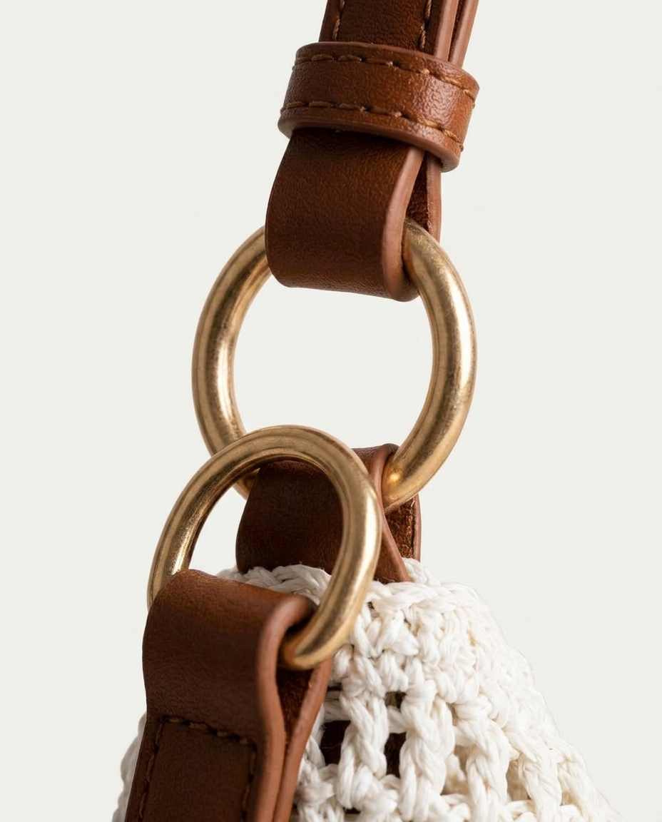 Capri Crochet Shoulder Bag - detail_macro 7