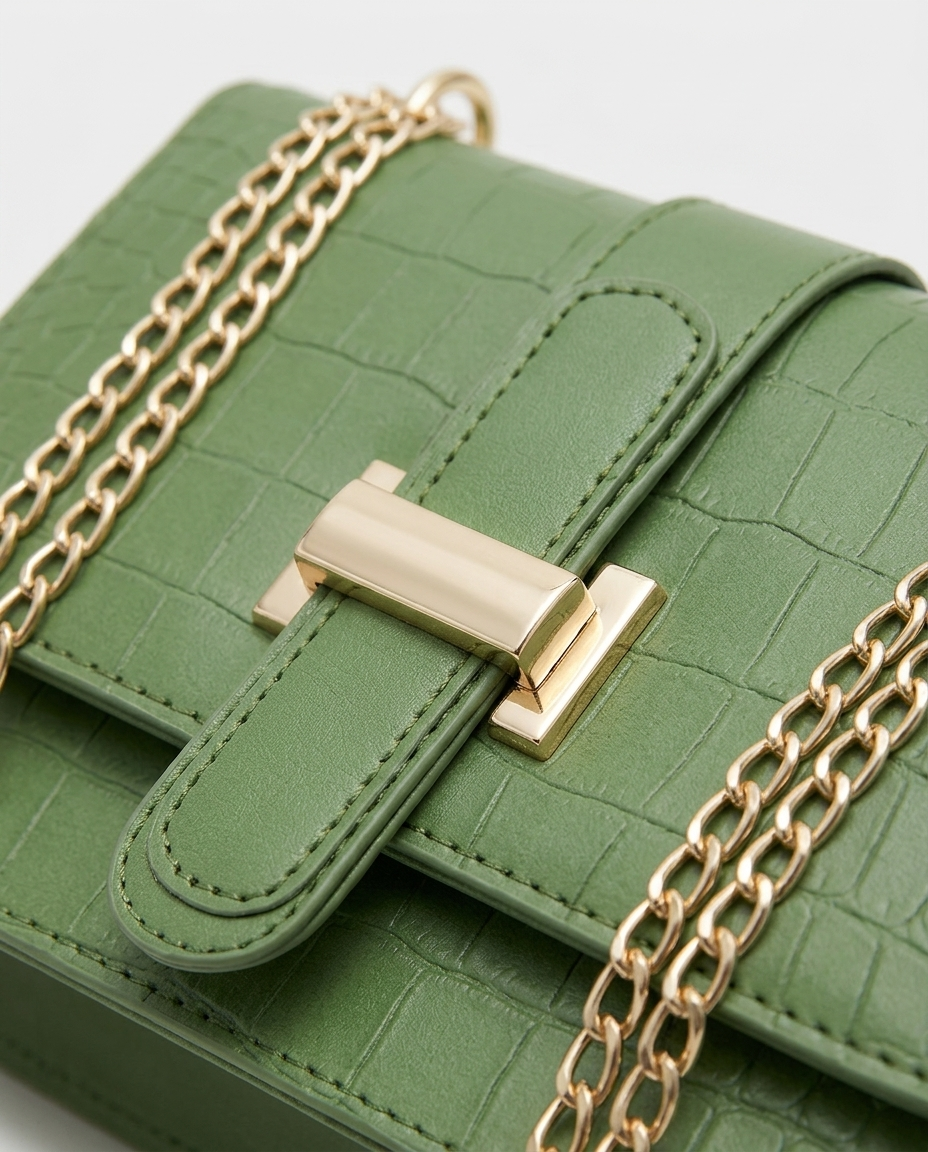 Sorrento Croc-Embossed Crossbody - detail_macro 10
