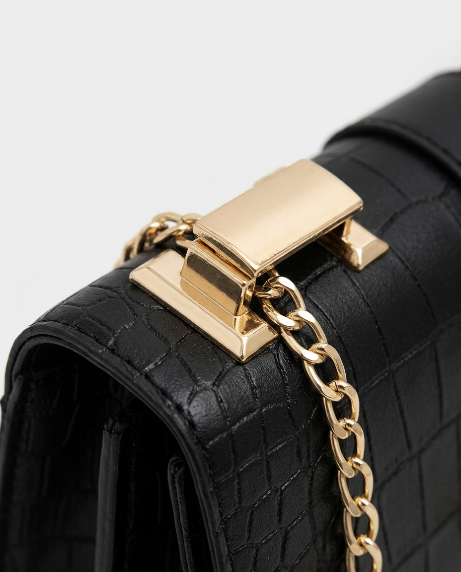 Sorrento Croc-Embossed Crossbody - detail_macro 11