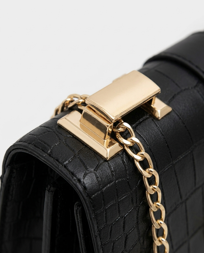 Sorrento Croc-Embossed Crossbody - detail_macro 11