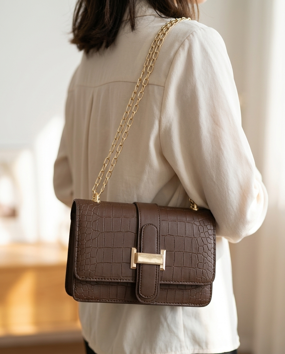 Sorrento Croc-Embossed Crossbody - lifestyle 12