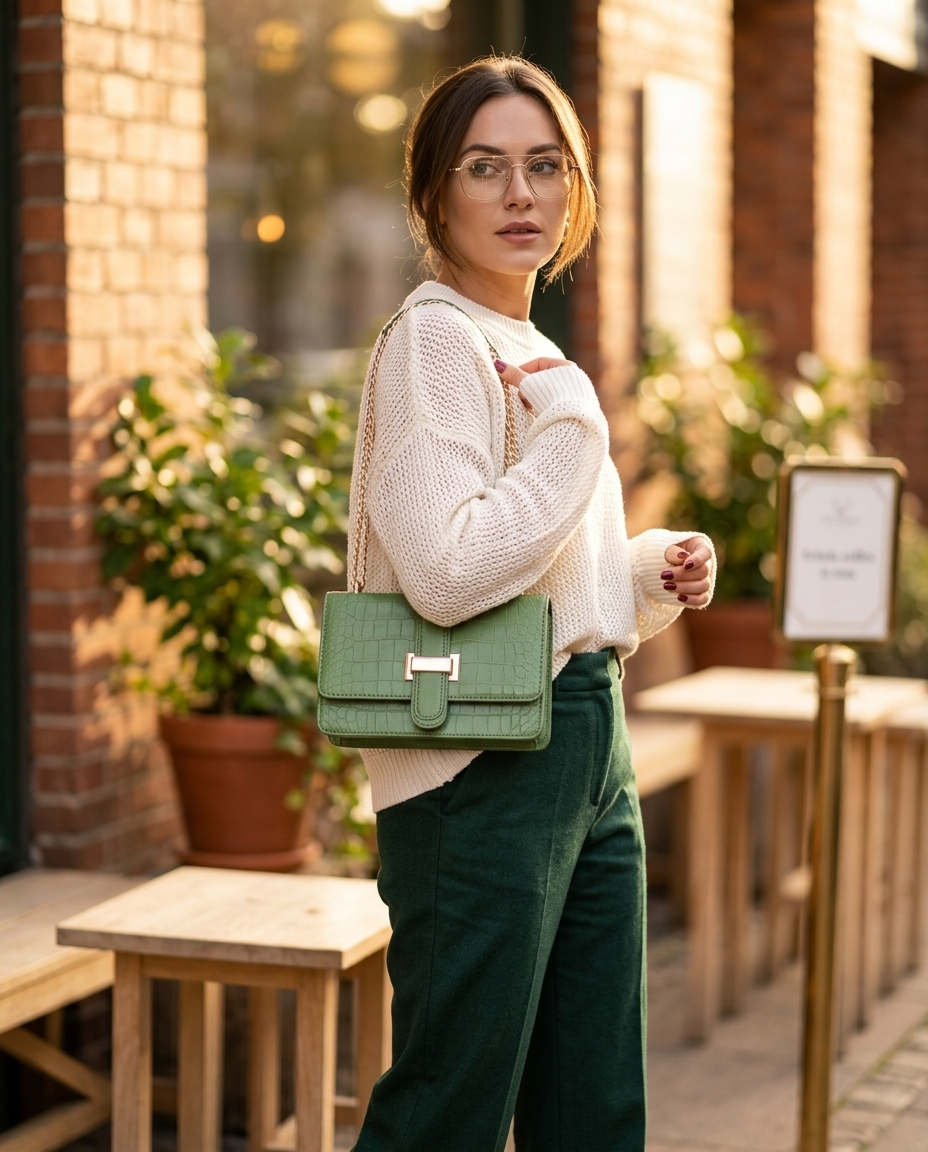 Sorrento Croc-Embossed Crossbody - lifestyle 13