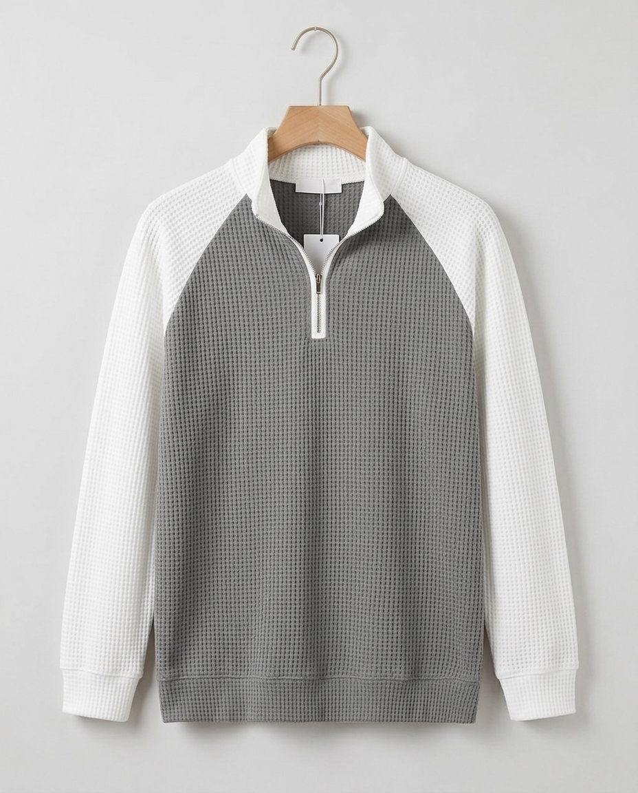 Silas Waffle Quarter-Zip | Hudson & Wells