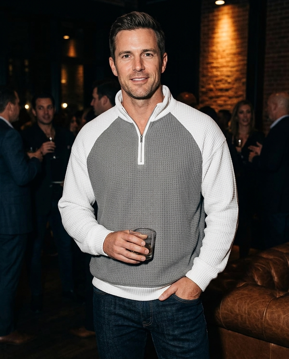 Silas Waffle Quarter-Zip | Hudson & Wells
