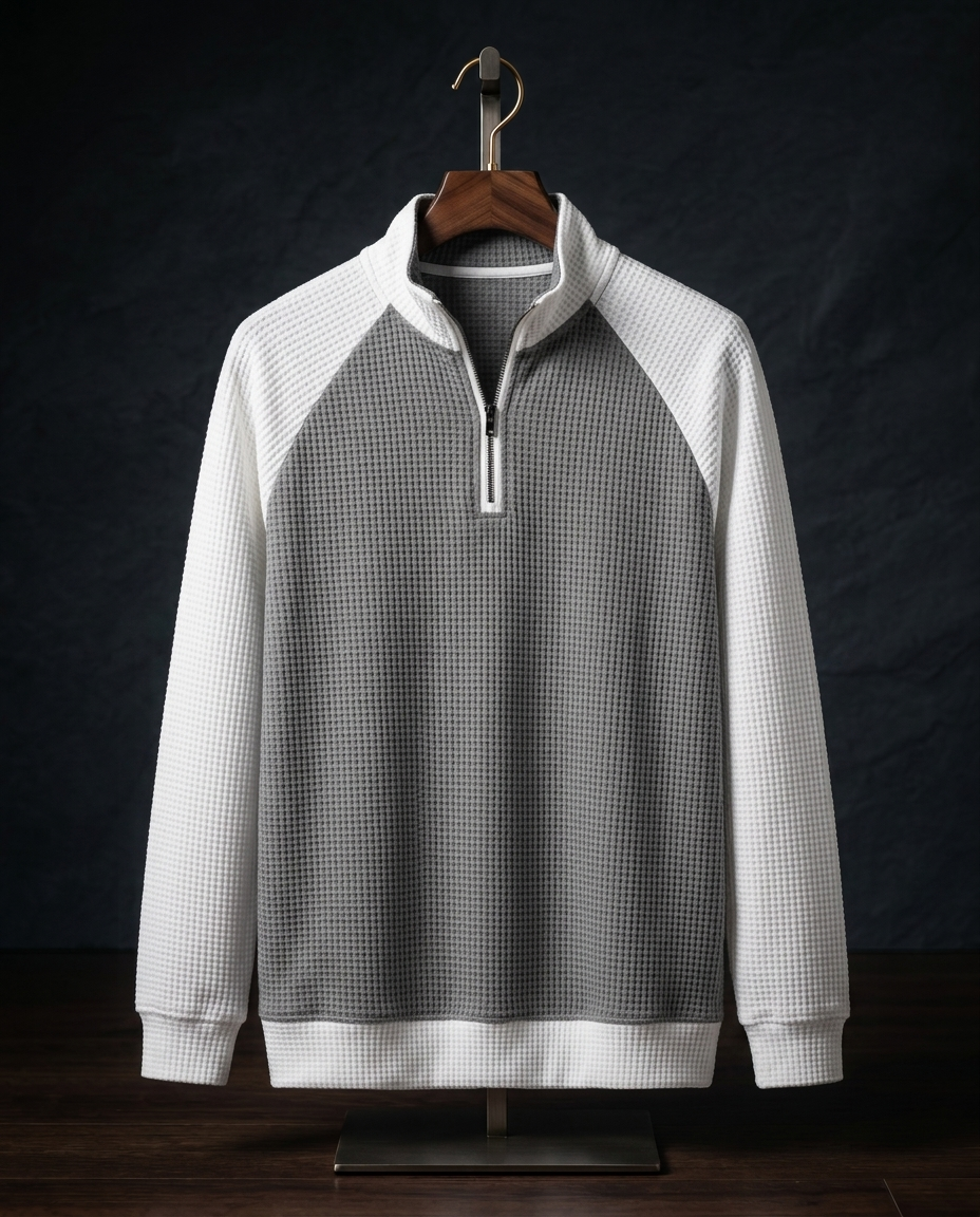 Silas Waffle Quarter-Zip | Hudson & Wells