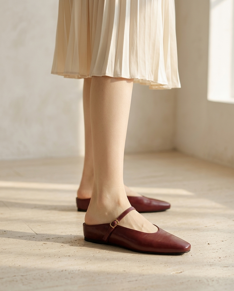 Smooth Leather Mule | Hudson & Wells
