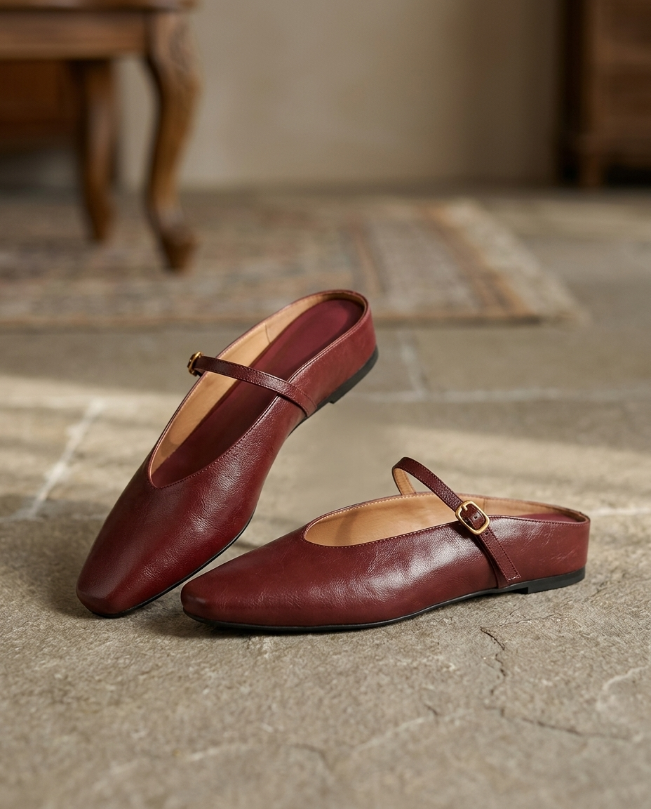Smooth Leather Mule | Hudson & Wells