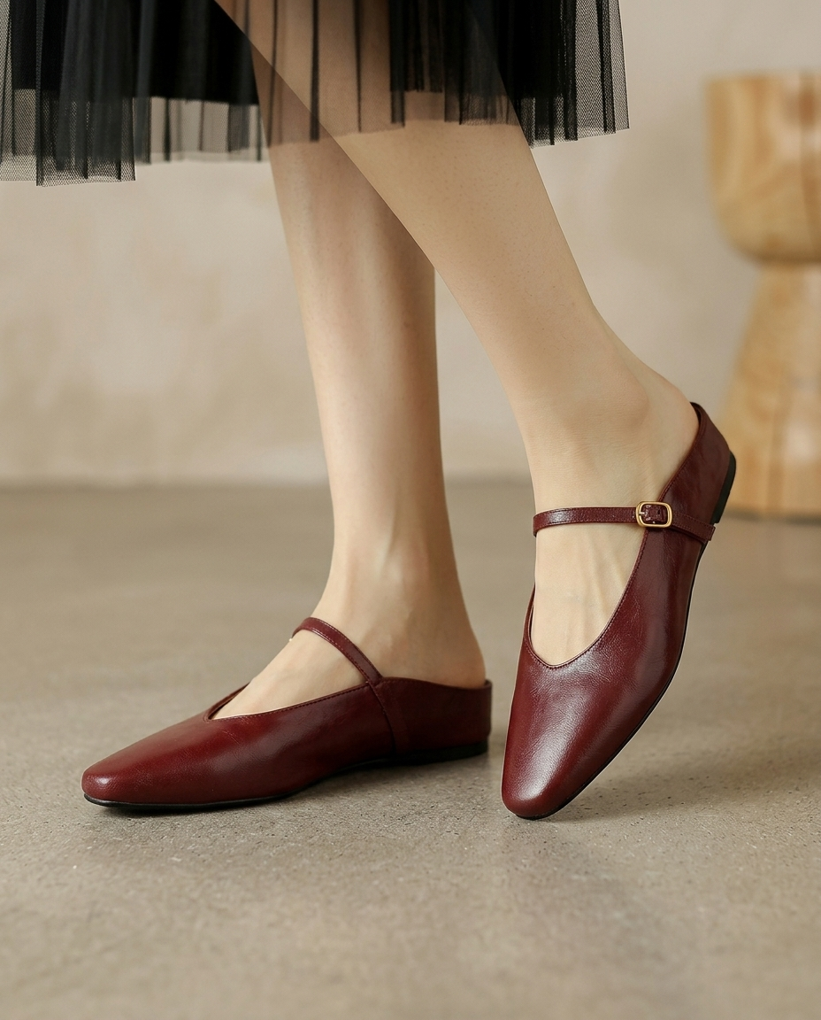 Smooth Leather Mule | Hudson & Wells