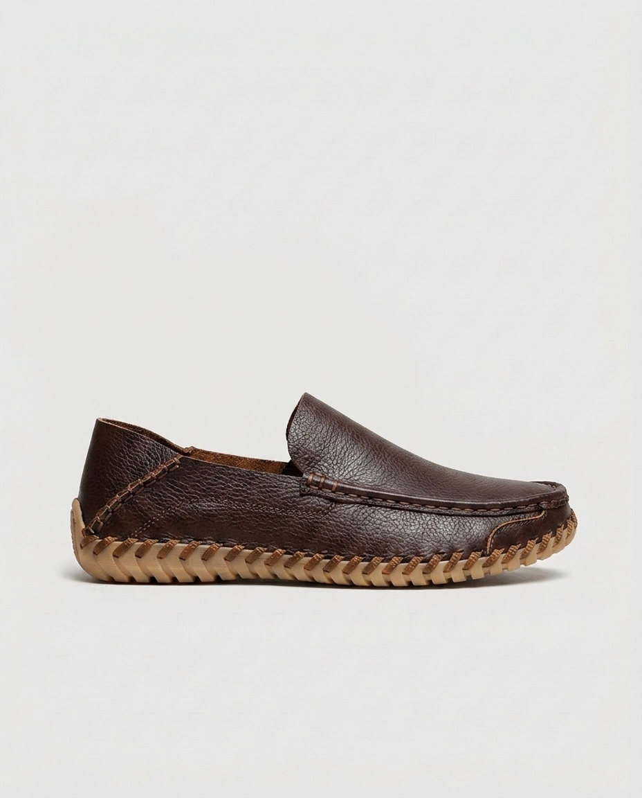 Sterling Moc-Toe Loafer — Brown | Hudson & Wells