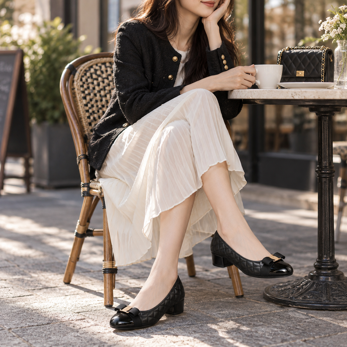 Vera | Women's Comfort Quilted Faux Leather Pumps | Hudson & Wells