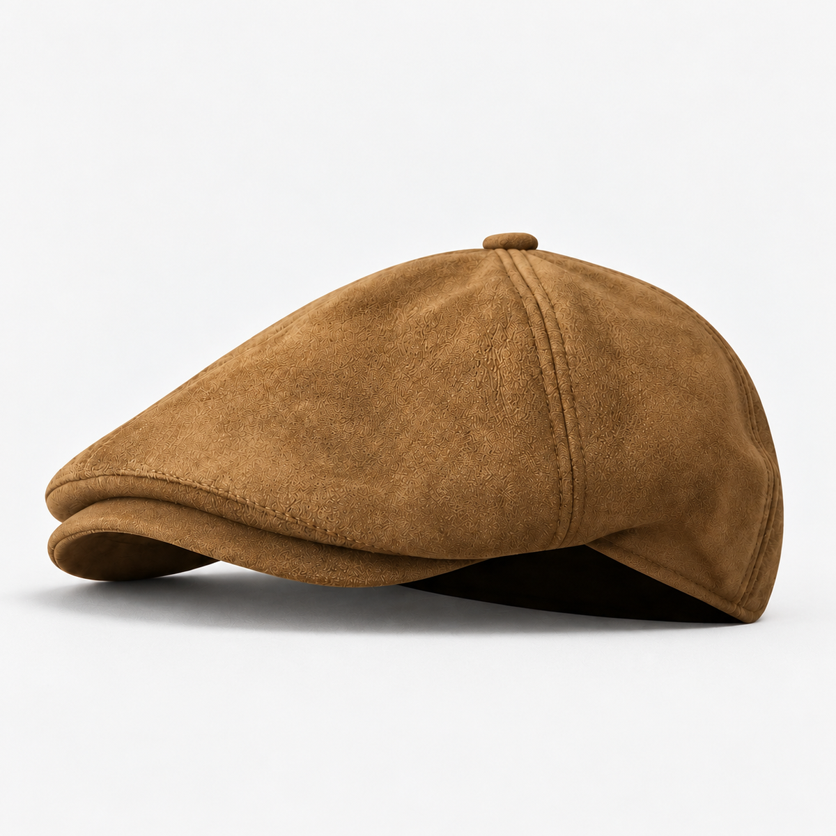 Vernon men's driving cap in Tan – square side view