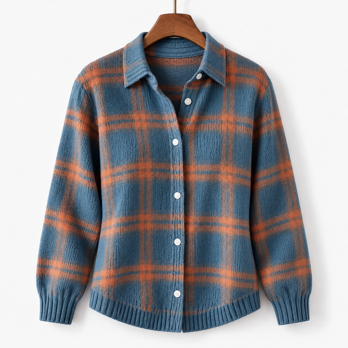 Viola Plaid Button-Front Cardigan | Hudson & Wells
