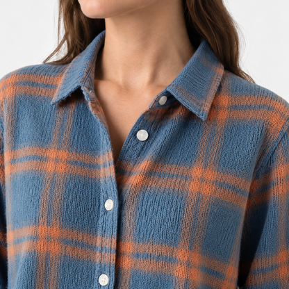 Viola Plaid Button-Front Cardigan | Hudson & Wells