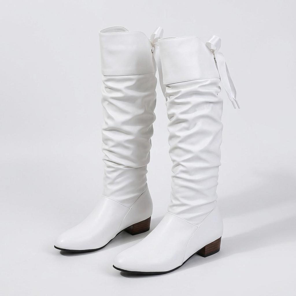 Walker Ribbon-Tie Slouch Boot | Hudson & Wells