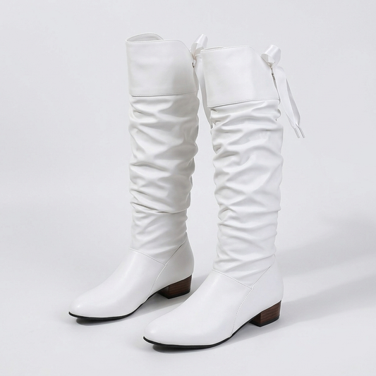 Walker Ribbon-Tie Slouch Boot | Hudson & Wells