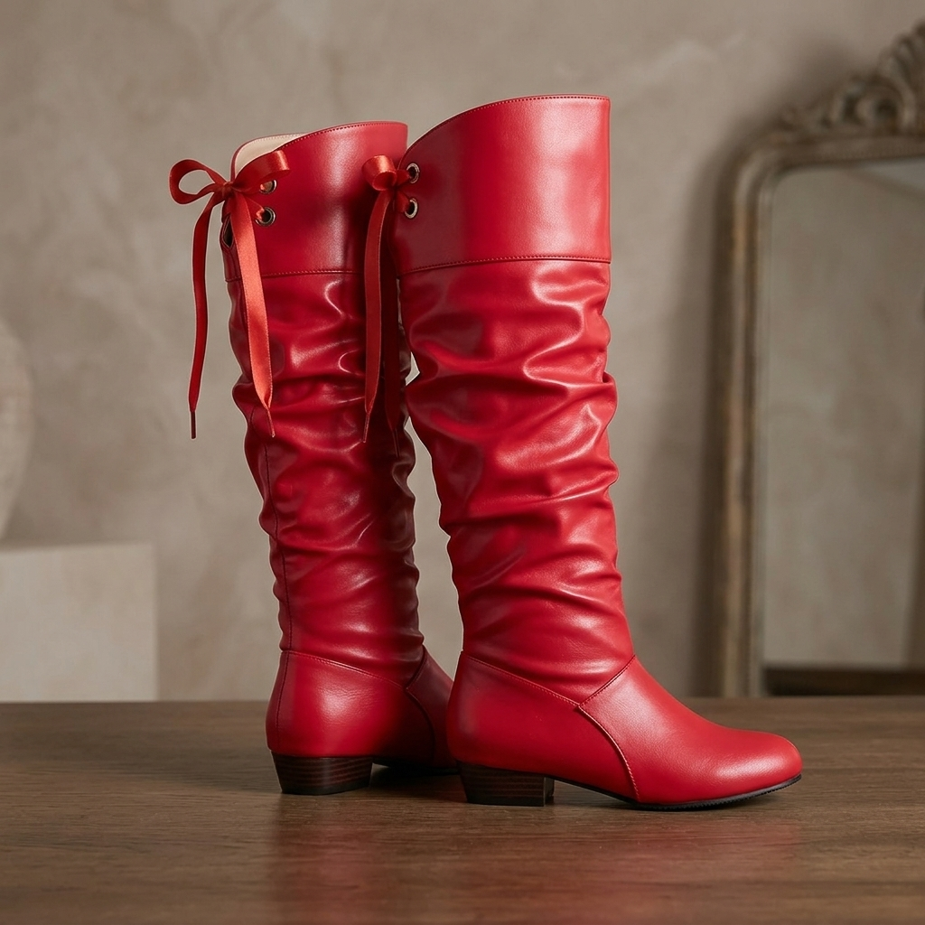 Walker Ribbon-Tie Slouch Boot | Hudson & Wells