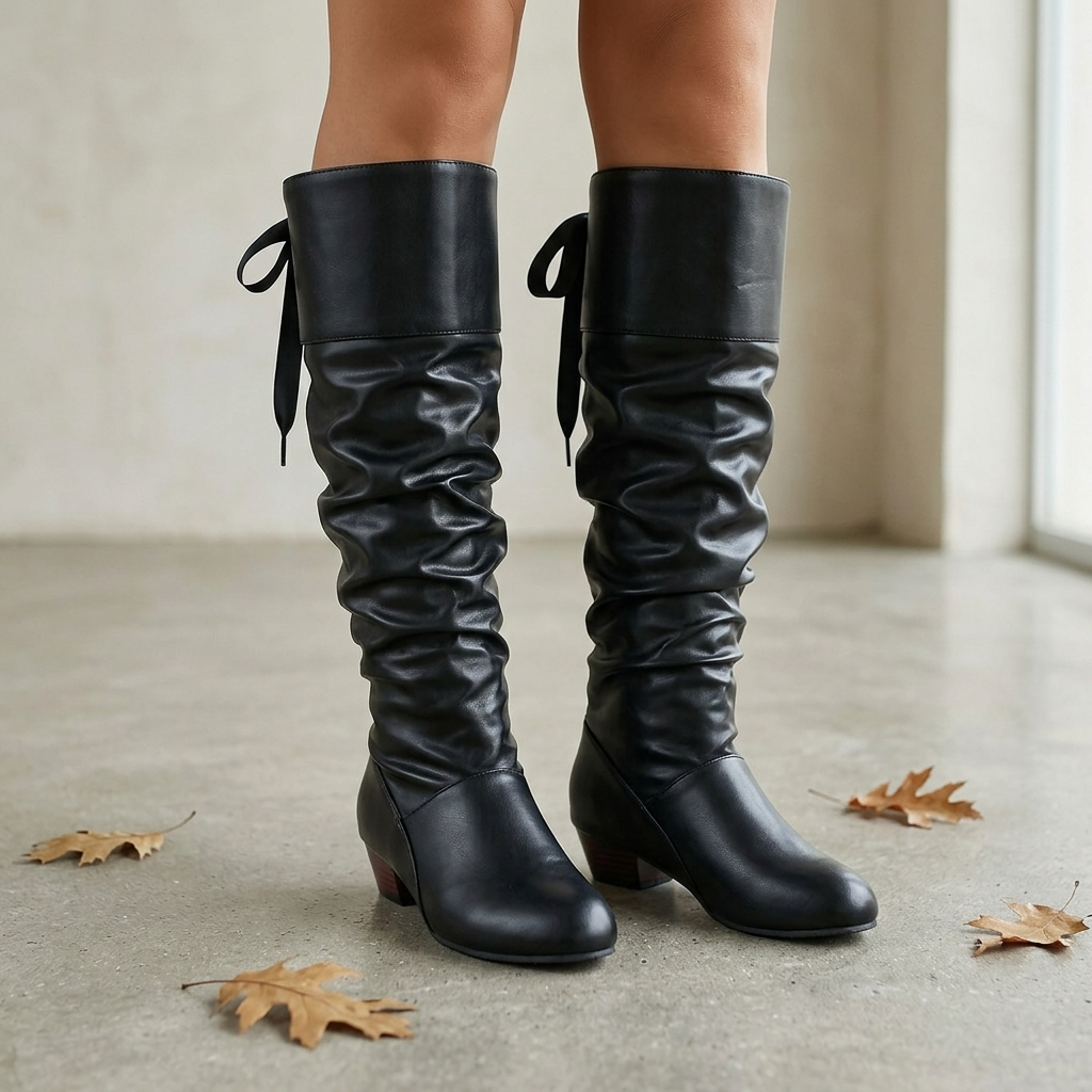 Walker Ribbon-Tie Slouch Boot | Hudson & Wells