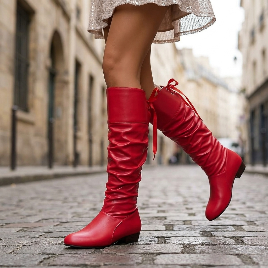 Walker Ribbon-Tie Slouch Boot | Hudson & Wells