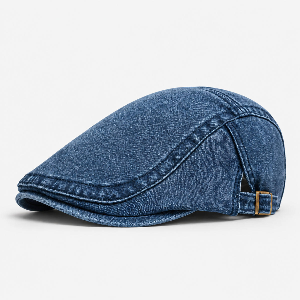 Warren men's driving cap in Navy – square side view