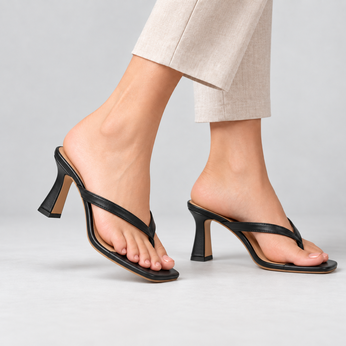 Warren Square-Toe Kitten Heel | Hudson & Wells