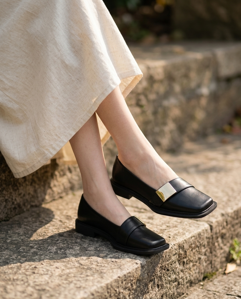 Wesley Square-Toe Loafer | Hudson & Wells