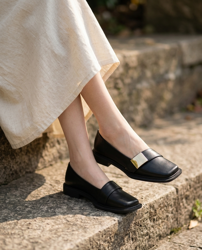 Wesley Square-Toe Loafer | Hudson & Wells