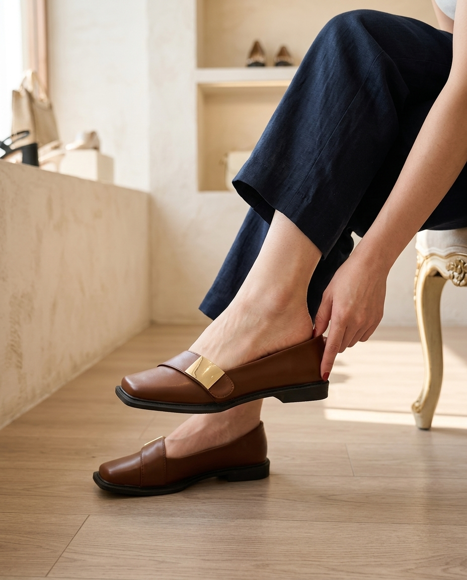 Wesley Square-Toe Loafer | Hudson & Wells