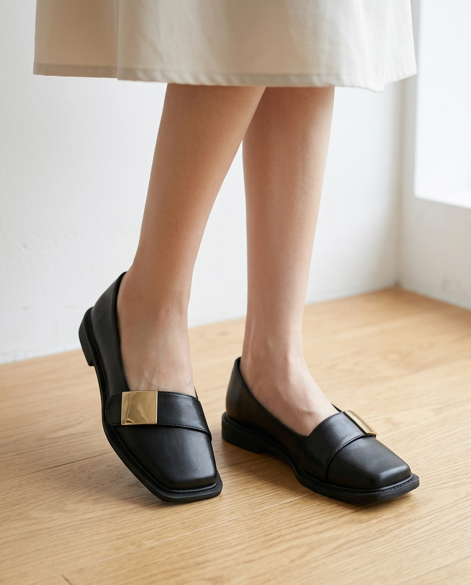 Wesley Square-Toe Loafer | Hudson & Wells