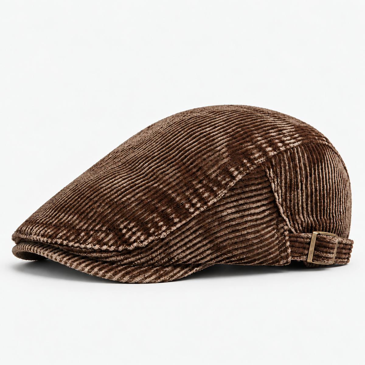 Wilbur men's driving cap in Brown – square side view