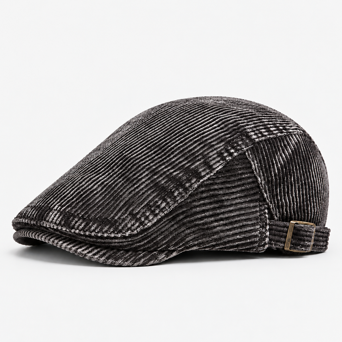 Wilbur men's driving cap in Gray – square side view