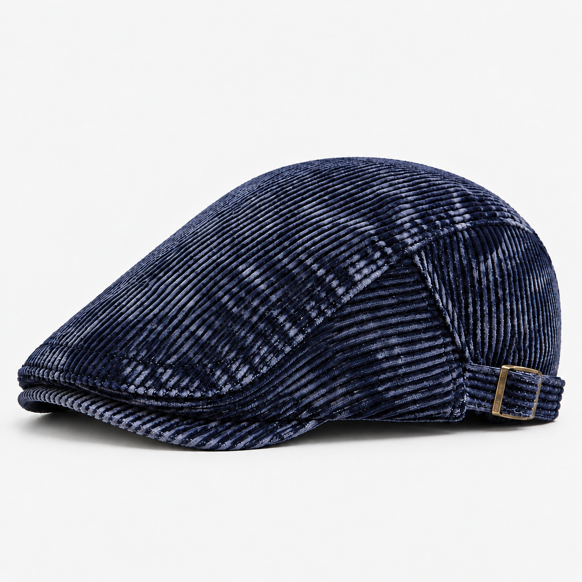 Wilbur men's driving cap in Navy – square side view