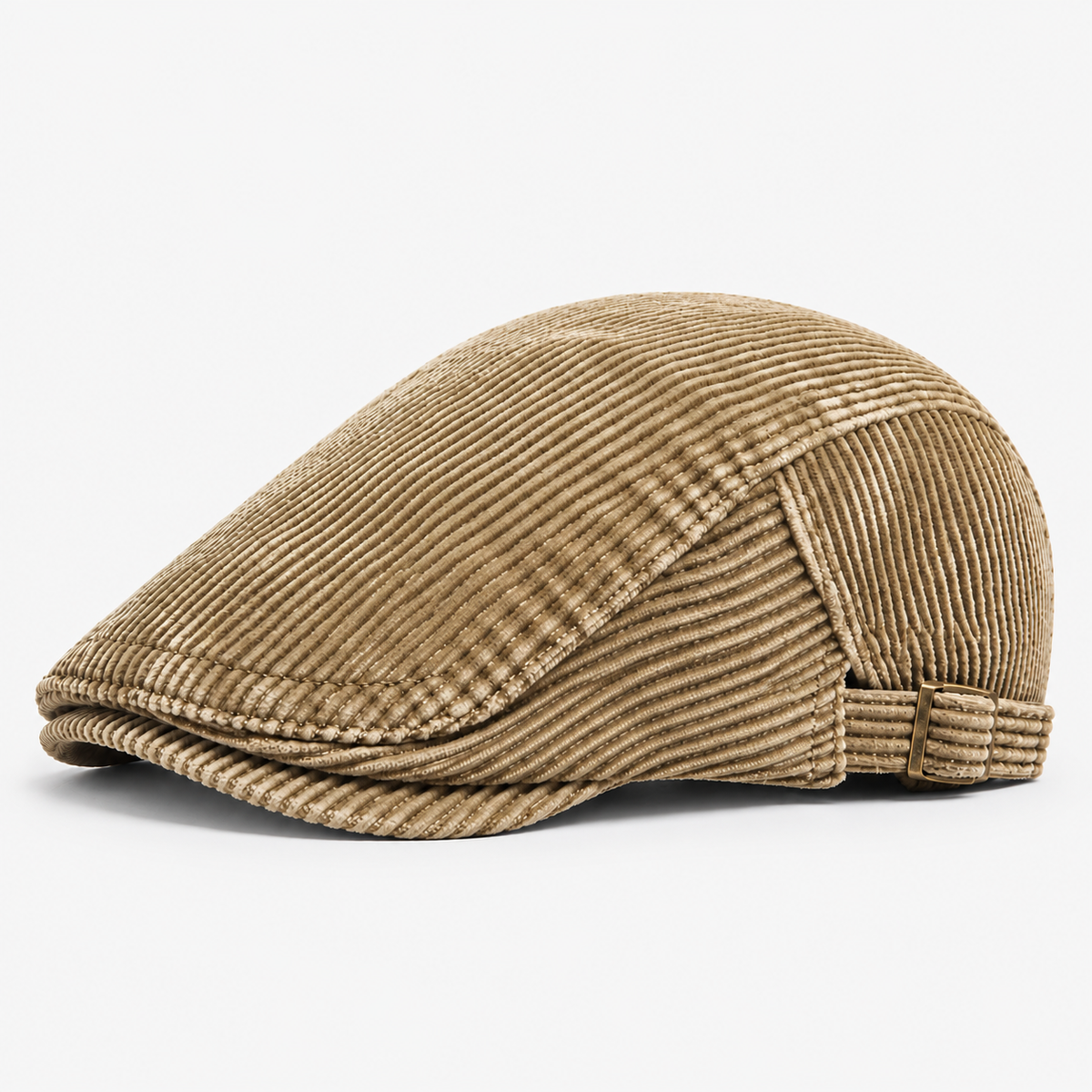 Wilbur men's driving cap in Tan – square side view