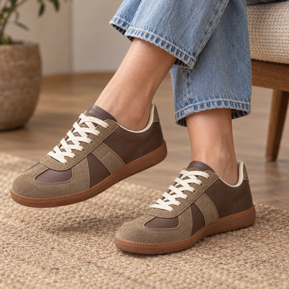 Willa Genuine Leather Sneakers, Rounded Toe | Hudson & Wells