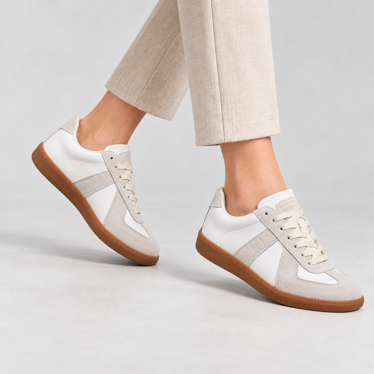 Willa Genuine Leather Sneakers, Rounded Toe | Hudson & Wells