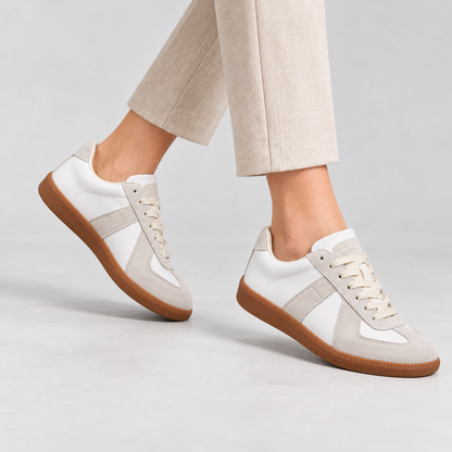 Willa Genuine Leather Sneakers, Rounded Toe | Hudson & Wells