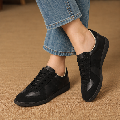 Willa Genuine Leather Sneakers, Rounded Toe | Hudson & Wells