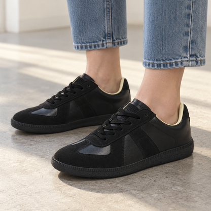 Willa Genuine Leather Sneakers, Rounded Toe | Hudson & Wells