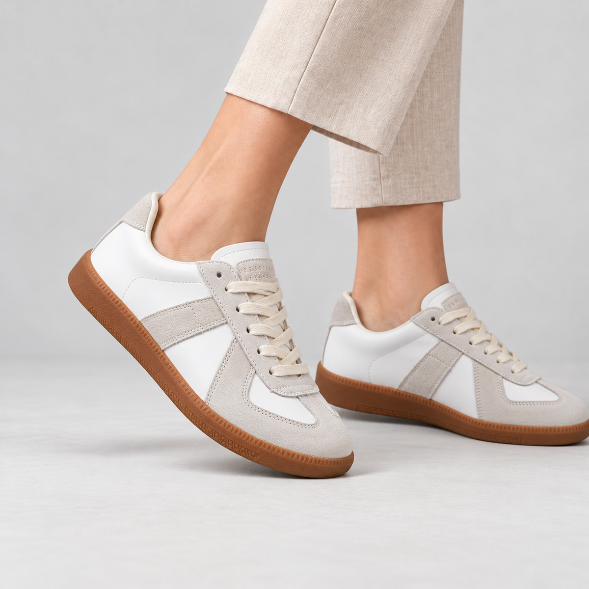 Willa Genuine Leather Sneakers, Rounded Toe | Hudson & Wells