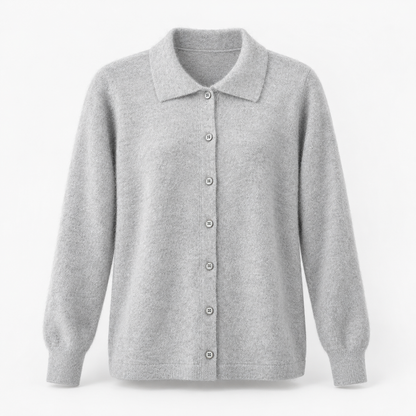 Wilma Soft Collared Cardigan, Button Front | Hudson & Wells
