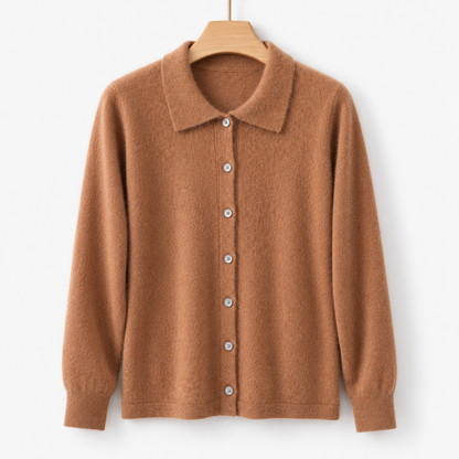 Wilma Soft Collared Cardigan, Button Front | Hudson & Wells