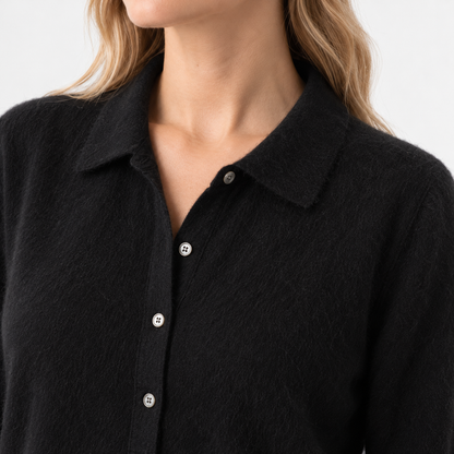 Wilma Soft Collared Cardigan, Button Front | Hudson & Wells