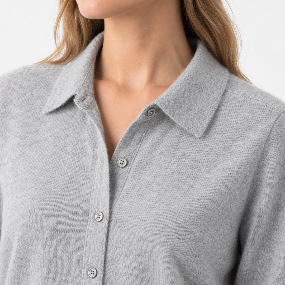 Wilma Soft Collared Cardigan, Button Front | Hudson & Wells