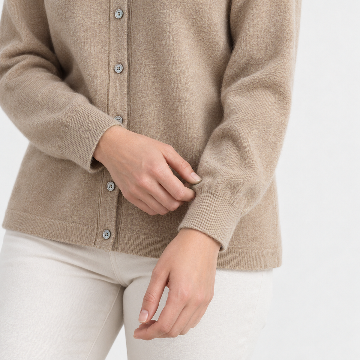 Wilma Soft Collared Cardigan, Button Front | Hudson & Wells